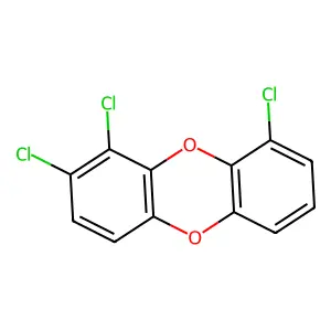 1,2,9-trichlorodibenzo-p-dioxin structure