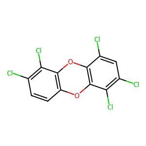 1,2,4,6,7-Pentachlorodibenzo-p-dioxin structure