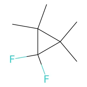 1,1-Difluoro-2,2,3,3-tetramethylcyclopropane structure