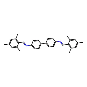 1-(2,4,6-trimethylphenyl)-N-[4-[4-[(2,4,6-trimethylphenyl)methylideneamino]phenyl]phenyl]methanimine structure