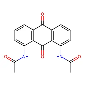 N-(8-acetamido-9,10-dioxoanthracen-1-yl)acetamide structure