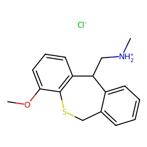 (4-methoxy-6,11-dihydrobenzo[c][1]benzothiepin-11-yl)methyl-methylazanium chloride structure
