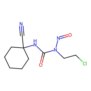 1-(2-chloroethyl)-3-(1-cyanocyclohexyl)-1-nitrosourea structure