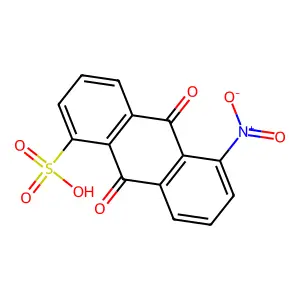 5-nitro-9,10-dioxoanthracene-1-sulfonic acid structure