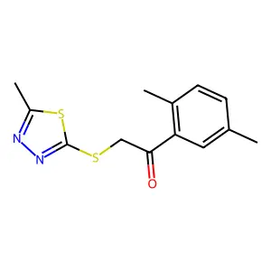 1-(2,5-dimethylphenyl)-2-[(5-methyl-1,3,4-thiadiazol-2-yl)sulfanyl]ethanone structure