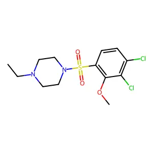 1-(3,4-dichloro-2-methoxyphenyl)sulfonyl-4-ethylpiperazine structure