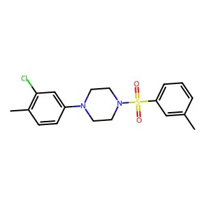 1-(3-chloro-4-methylphenyl)-4-(3-methylbenzenesulfonyl)piperazine structure