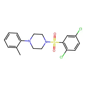 1-(2,5-dichlorophenyl)sulfonyl-4-(2-methylphenyl)piperazine structure