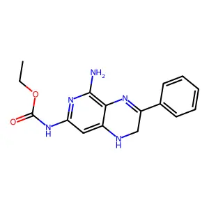 ethyl N-(5-amino-3-phenyl-1,2-dihydropyrido[3,4-b]pyrazin-7-yl)carbamate structure