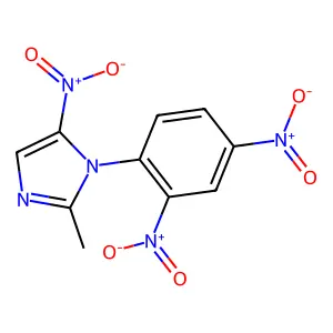 1-(2,4-dinitrophenyl)-2-methyl-5-nitroimidazole structure
