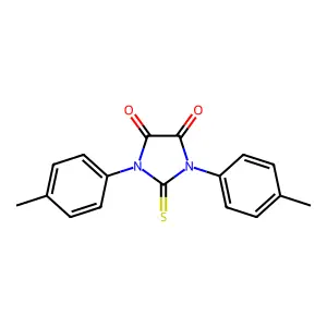 1,3-bis(4-methylphenyl)-2-sulfanylideneimidazolidine-4,5-dione structure
