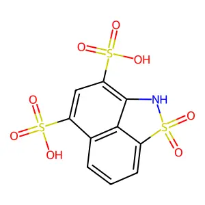 Compound C10H7NO8S3 structure