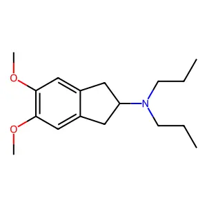 5,6-dimethoxy-N,N-dipropyl-2,3-dihydro-1H-inden-2-amine structure