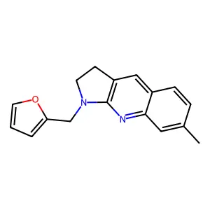 1-(2-furylmethyl)-7-methyl-2,3-dihydro-1H-pyrrolo[2,3-b]quinoline structure