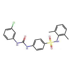 1-(3-chlorophenyl)-3-[4-[(2,6-dimethylphenyl)sulfamoyl]phenyl]urea structure