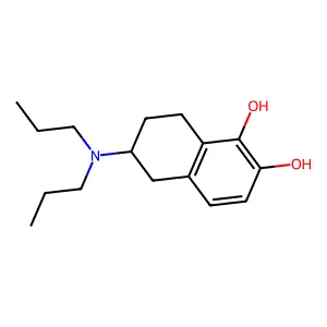 1,2-Naphthalenediol, 6-(dipropylamino)-5,6,7,8-tetrahydro-, (R)- structure