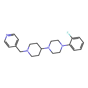 1-(2-fluorophenyl)-4-[1-(pyridin-4-ylmethyl)piperidin-4-yl]piperazine structure