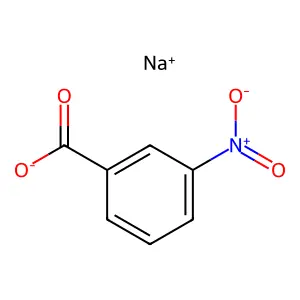 3-nitrobenzoic acid, sodium salt structure
