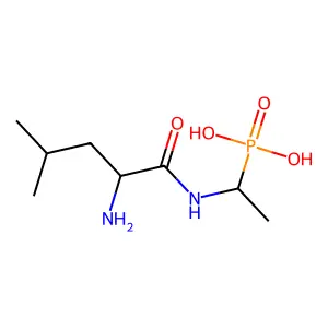 1-[(2-amino-4-methylpentanoyl)amino]ethylphosphonic acid structure