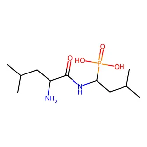 [1-[(2-amino-4-methylpentanoyl)amino]-3-methylbutyl]phosphonic acid structure