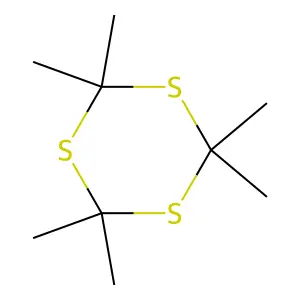 2,2,4,4,6,6-Hexamethyl-1,3,5-trithiane structure