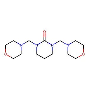 1,3-bis(morpholin-4-ylmethyl)-1,3-diazinan-2-one structure