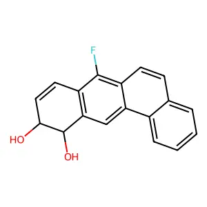 (10S,11S)-7-fluoro-10,11-dihydrobenzo[a]anthracene-10,11-diol structure