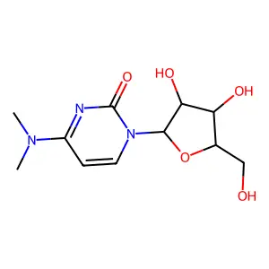 1-[3,4-dihydroxy-5-(hydroxymethyl)oxolan-2-yl]-4-(dimethylamino)pyrimidin-2-one structure