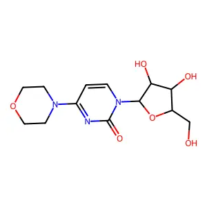 1-[3,4-dihydroxy-5-(hydroxymethyl)oxolan-2-yl]-4-morpholin-4-ylpyrimidin-2-one structure