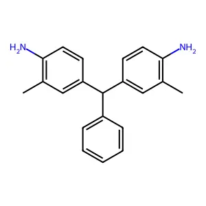 Benzenamine, 4,4'-(phenylmethylene)bis[2-methyl- structure