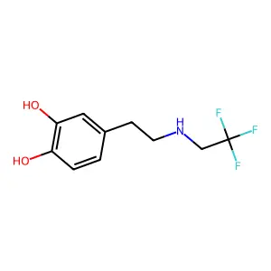 1,2-Benzenediol, 4-(2-((2,2,2-trifluoroethyl)amino)ethyl)- structure