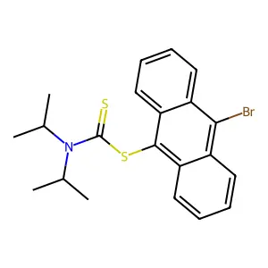 (10-bromoanthracen-9-yl) N,N-di(propan-2-yl)carbamodithioate structure