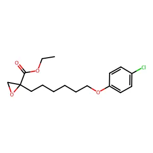 ethyl (2S)-2-[6-(4-chlorophenoxy)hexyl]oxirane-2-carboxylate structure