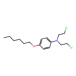 N,N-Bis(2-chloroethyl)-p-hexyloxyaniline structure