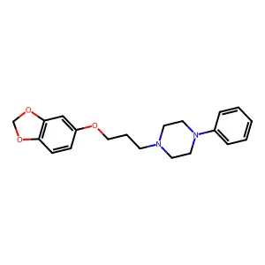 1-[3-(1,3-benzodioxol-5-yloxy)propyl]-4-phenylpiperazine structure