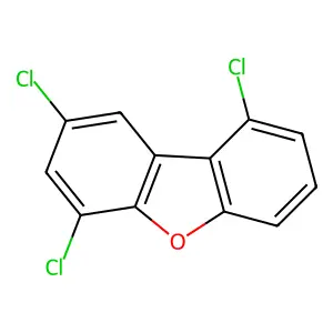 1,6,8-TRICHLORODIBENZOFURAN structure