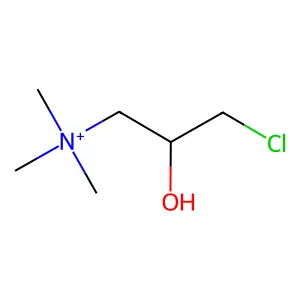 (3-chloro-2-hydroxypropyl)-trimethylazanium structure