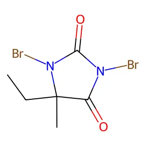 1,3-Dibromo-5-ethyl-5-methylhydantoin structure