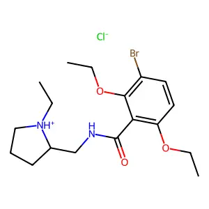 (S)-(-)-2-((3-Bromo-2,6-diethoxybenzamido)methyl)-1-ethylpyrrolidine hydrochloride structure
