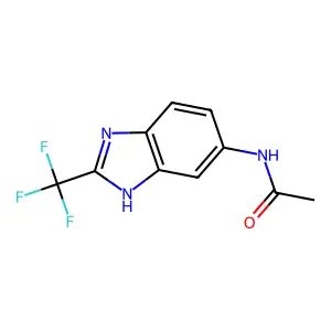 N-[2-(trifluoromethyl)-3H-benzimidazol-5-yl]acetamide structure
