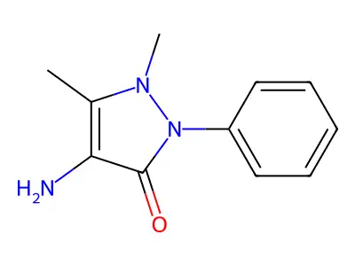 4-Aminoantipyrine structure