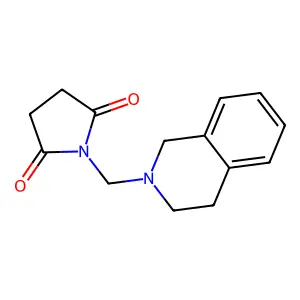 1-(3,4-dihydro-1H-isoquinolin-2-ylmethyl)pyrrolidine-2,5-dione structure