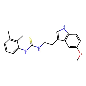 1-(2,3-dimethylphenyl)-3-[2-(5-methoxy-1H-indol-3-yl)ethyl]thiourea structure