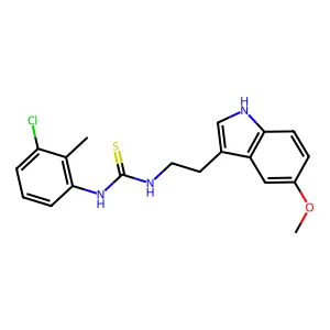 1-(3-chloro-2-methylphenyl)-3-[2-(5-methoxy-1H-indol-3-yl)ethyl]thiourea structure