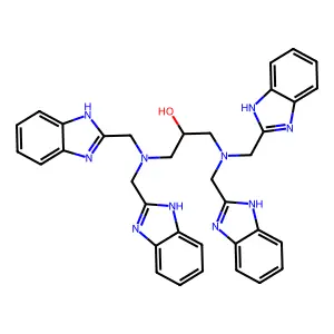 1,3-bis[bis(1H-benzimidazol-2-ylmethyl)amino]propan-2-ol structure