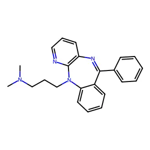 N,N-dimethyl-3-(6-phenylpyrido[2,3-b][1,4]benzodiazepin-11-yl)propan-1-amine structure