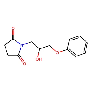 1-(2-HYDROXY-3-(PHENOXY)PROPYL)SUCCINIMIDE structure