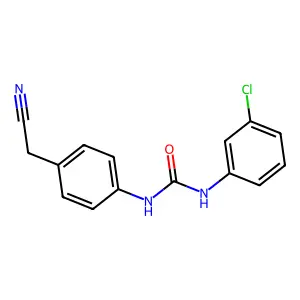 1-(3-chlorophenyl)-3-[4-(cyanomethyl)phenyl]urea structure
