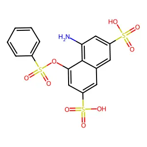 Compound C16H13NO9S3 structure