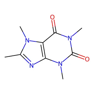 1,3,7,8-tetramethylpurine-2,6-dione structure